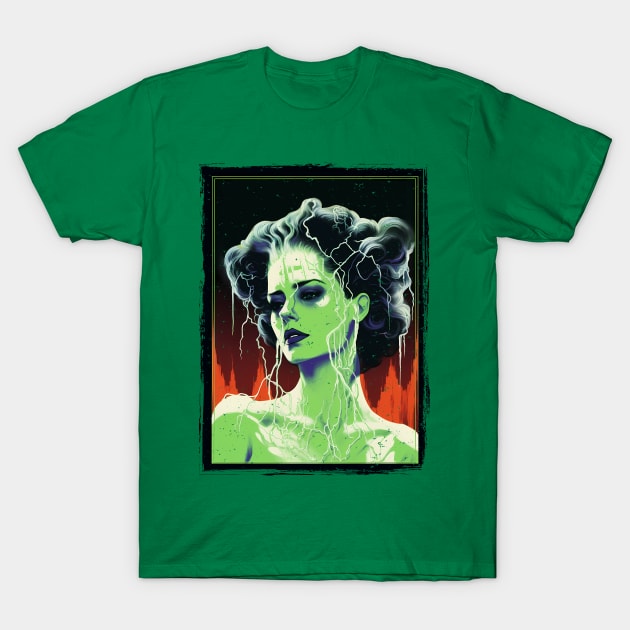 Bride of Frankenstein T-Shirt by RetroPandora